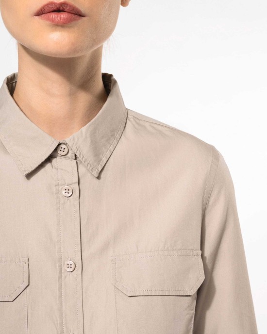 Chemises personnalisable Kariban Chemise safari manches longues femme