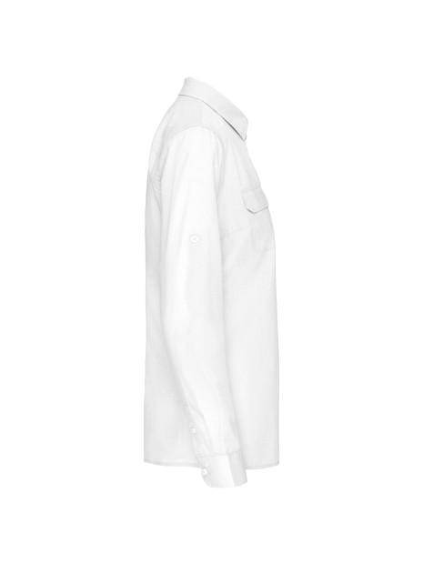 KARIBAN Chemise safari manches longues femme /api/colors/7a92cd2d-10d2-40b4-928b-296bb7487506 personnalisable