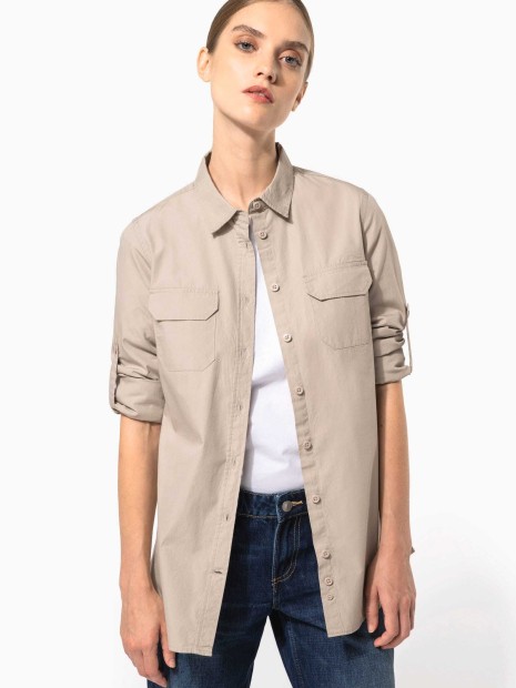 Chemises à personnaliser KARIBAN Chemise safari manches longues femme 