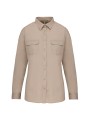 KARIBAN Chemise safari manches longues femme /api/colors/13a9f258-6ed5-4b44-b30c-6e7b15d934d4 personnalisable