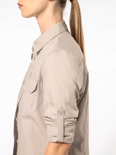 Chemises à personnaliser KARIBAN Chemise safari manches longues femme 