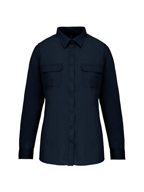 KARIBAN Chemise safari manches longues femme /api/colors/b68891a9-1d28-4f7a-8deb-775c45027afd personnalisable