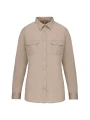 KARIBAN Chemise safari manches longues femme /api/colors/13a9f258-6ed5-4b44-b30c-6e7b15d934d4 personnalisable