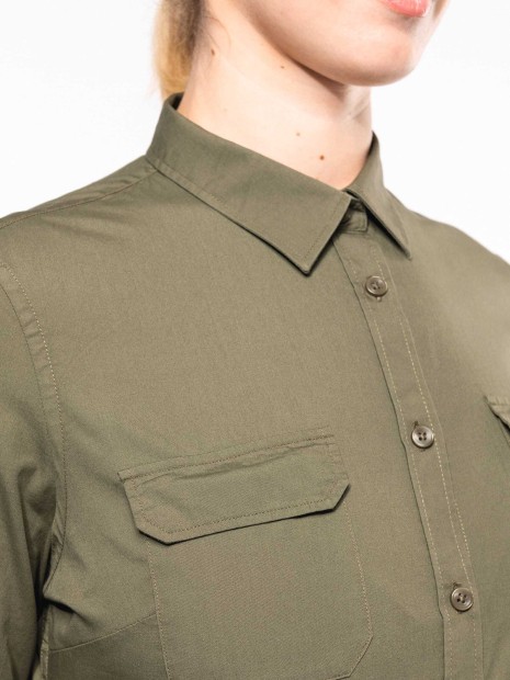 Chemises à personnaliser KARIBAN Chemise safari manches longues femme 