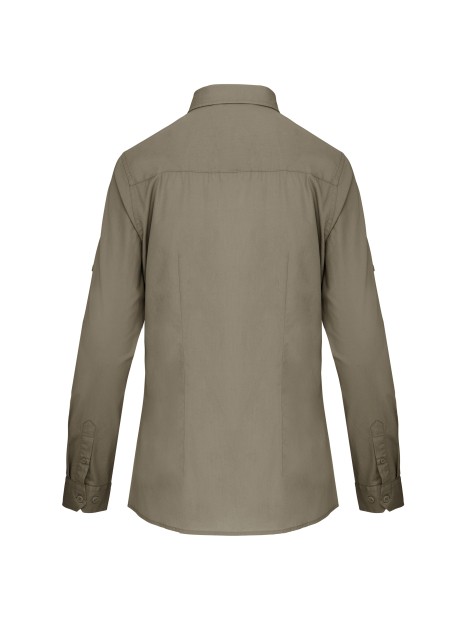 KARIBAN Chemise safari manches longues femme /api/colors/f670900e-42da-4667-ab56-d8f2804cba19 personnalisable