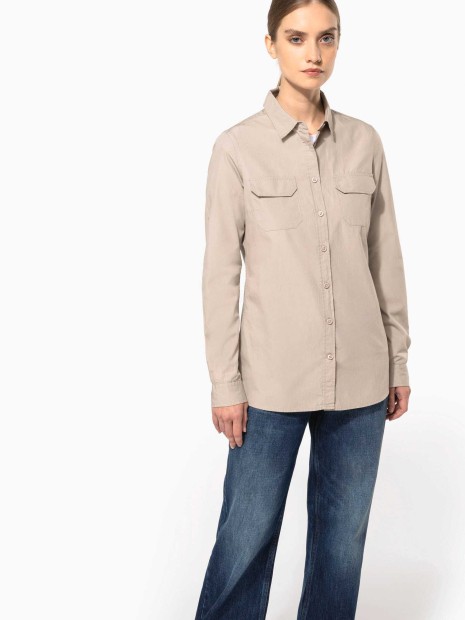 Chemises à personnaliser KARIBAN Chemise safari manches longues femme 