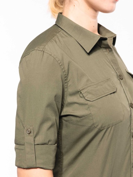 Chemises à personnaliser KARIBAN Chemise safari manches longues femme 
