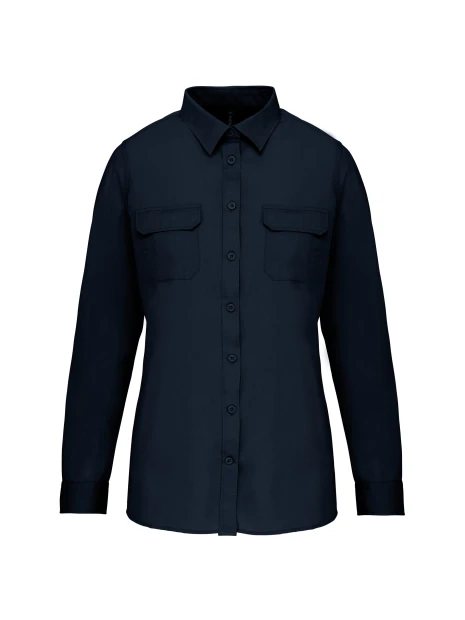 KARIBAN Chemise safari manches longues femme /api/colors/b68891a9-1d28-4f7a-8deb-775c45027afd personnalisable
