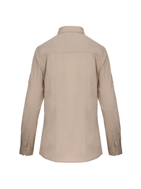 KARIBAN Chemise safari manches longues femme /api/colors/13a9f258-6ed5-4b44-b30c-6e7b15d934d4 personnalisable