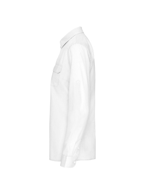 KARIBAN Chemise safari manches longues femme /api/colors/7a92cd2d-10d2-40b4-928b-296bb7487506 personnalisable