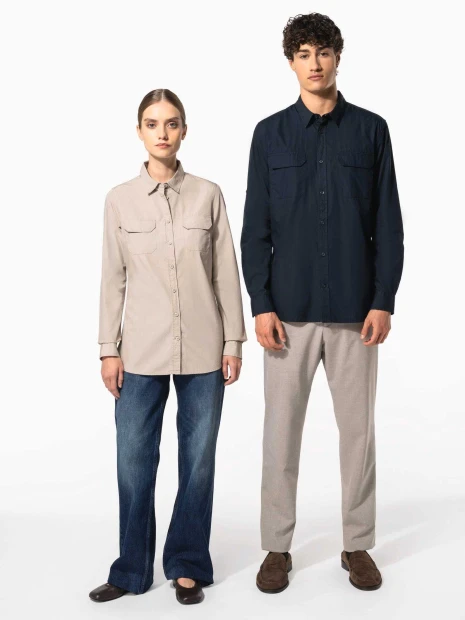 Chemises à personnaliser KARIBAN Chemise safari manches longues femme 