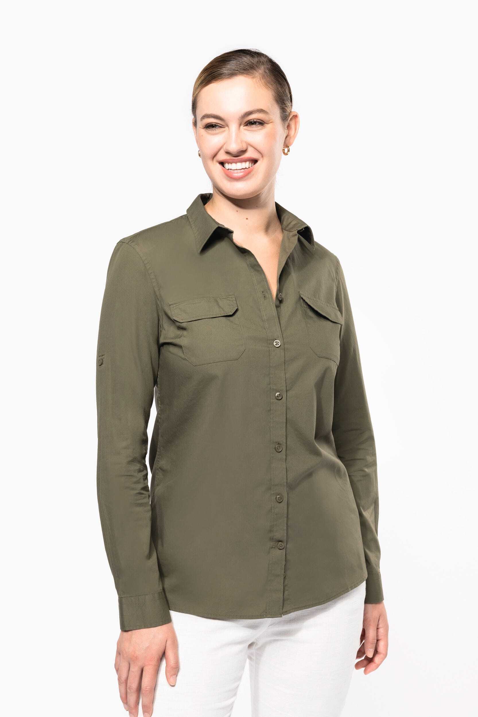 Chemises personnalisable KARIBAN Chemise safari manches longues femme