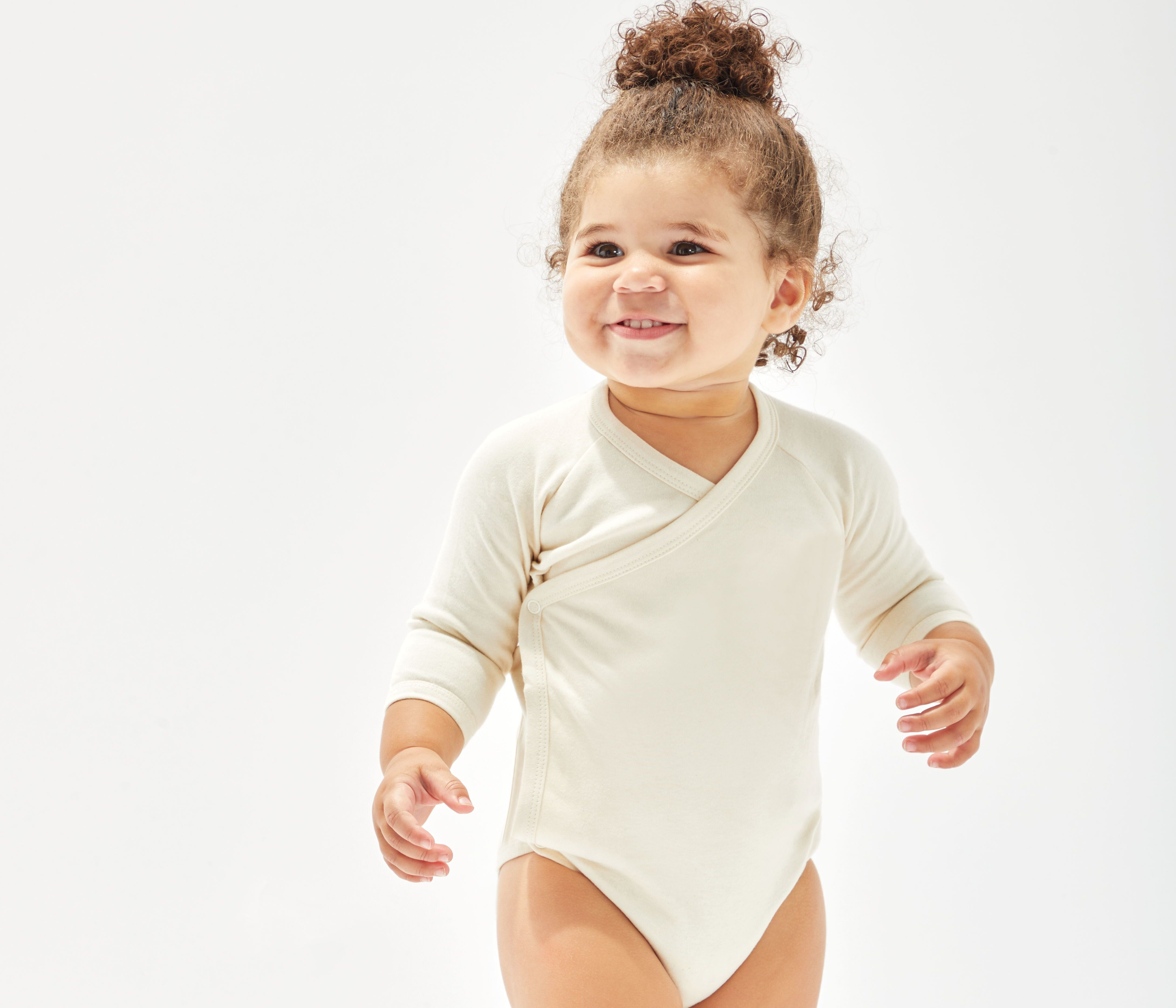 T-Shirts personnalisable BABYBUGZ BABY LONG SLEEVE KIMONO BODYSUIT