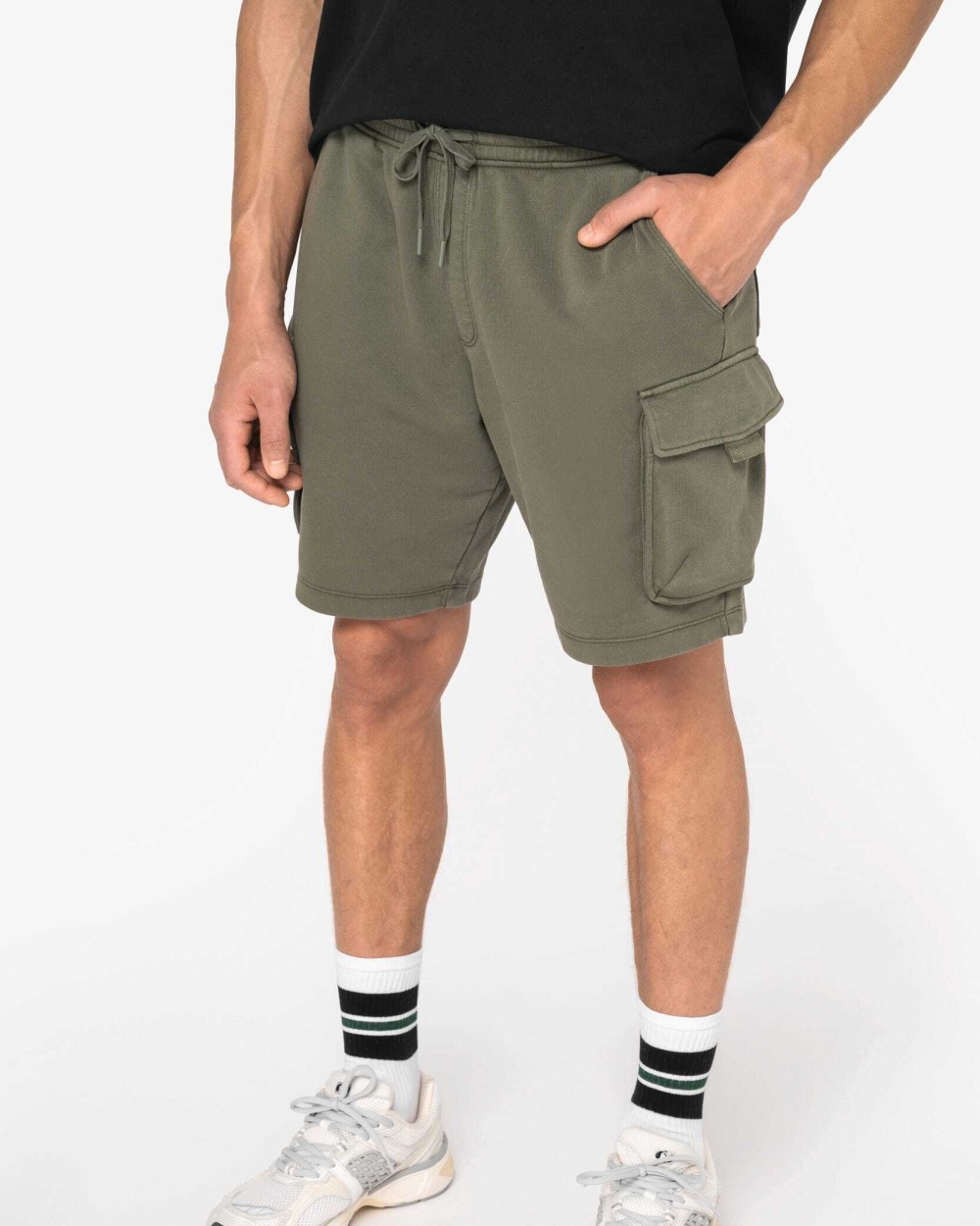 Bermuda's & Shorts NATIVE SPIRIT Duurzame verwassen herencargoshort van French Terry voor bedrukking &amp; borduring