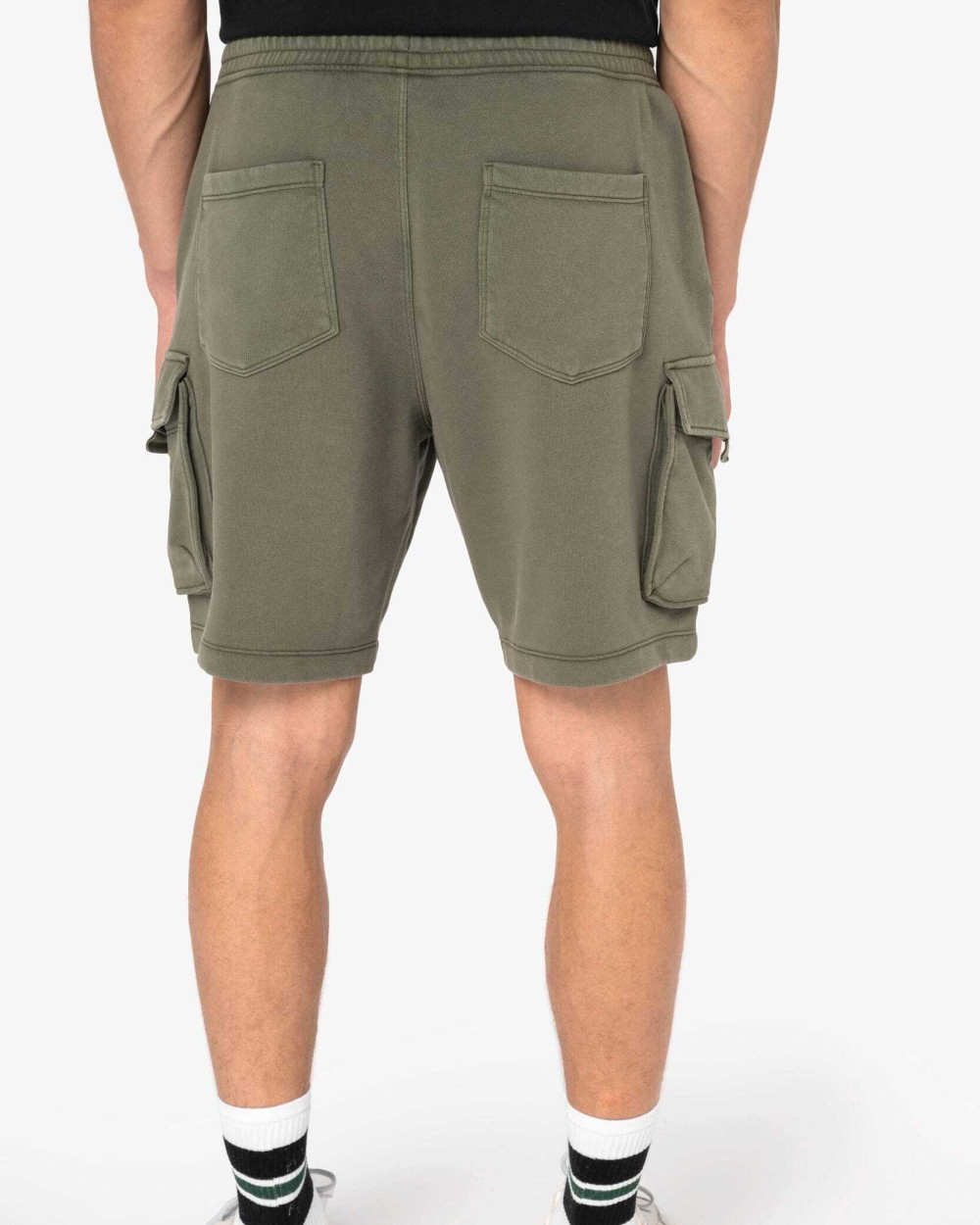 NATIVE SPIRIT Umweltfreundliche ausgewaschene French Terry Cargo-Shorts für Herren Bermudas & Shorts personalisierbar