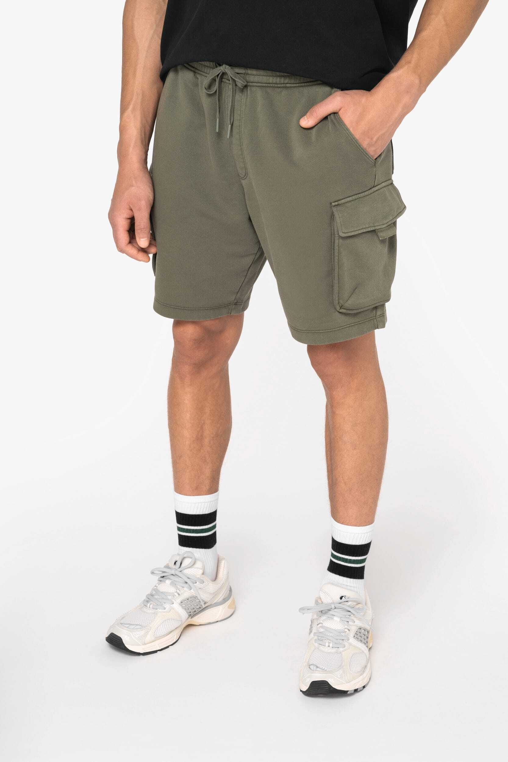 Bermudas & Shorts personnalisable NATIVE SPIRIT Short cargo écoresponsable délavé French Terry homme