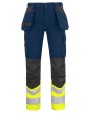 Broeken PROJOB 6534 SIGNALISATIEBROEK MET KNIEZAKKEN EN SPIJKERZAKKEN EN ISO 20471 KLASSE 1 voor bedrukking &amp; borduring