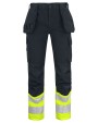 Broeken PROJOB 6534 SIGNALISATIEBROEK MET KNIEZAKKEN EN SPIJKERZAKKEN EN ISO 20471 KLASSE 1 voor bedrukking &amp; borduring