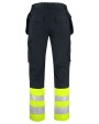 Broeken PROJOB 6534 SIGNALISATIEBROEK MET KNIEZAKKEN EN SPIJKERZAKKEN EN ISO 20471 KLASSE 1 voor bedrukking &amp; borduring