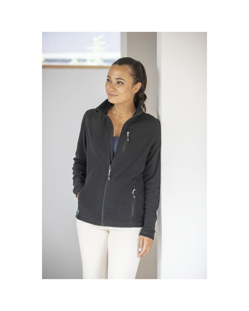 Jassen ELEVATE Amber GRS gerecycled dames fleece jas met volledige rits voor bedrukking &amp; borduring