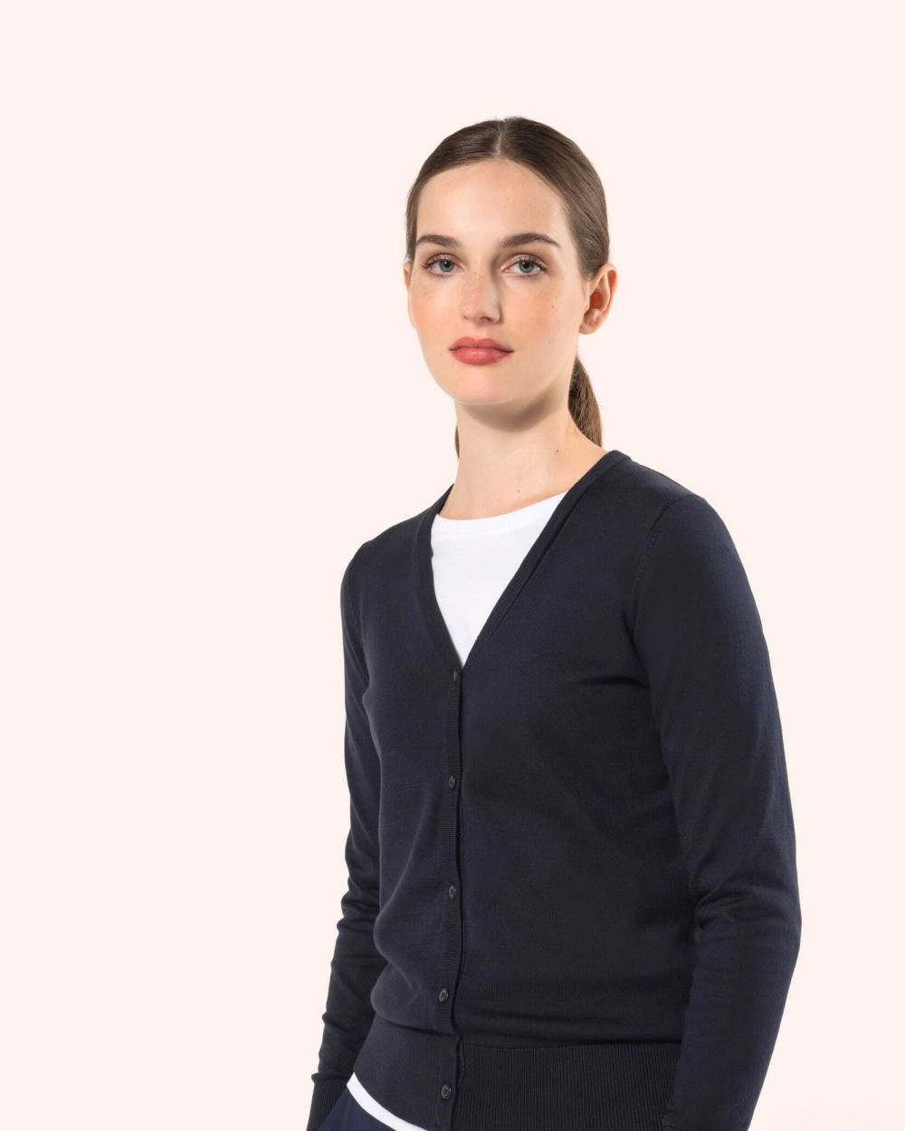Truien KARIBAN Dames Supima® cardigan voor bedrukking &amp; borduring