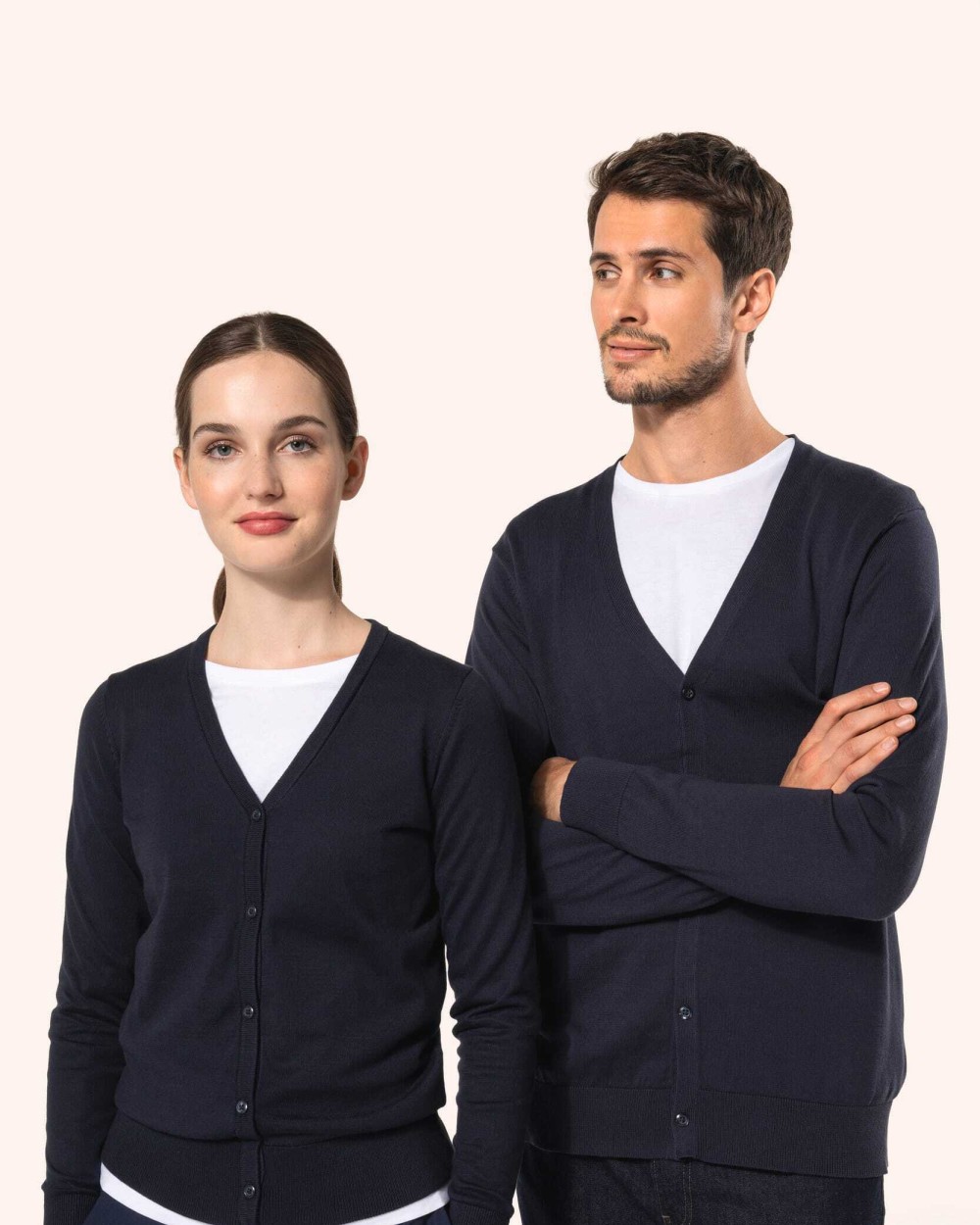 KARIBAN Damen Supima® Cardigan Pullovers personalisierbar