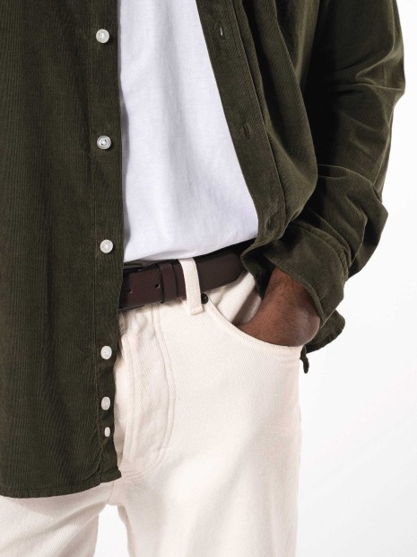 Chemises à personnaliser KARIBAN Chemise manches longues en velours homme 