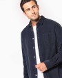 Chemises personnalisable KARIBAN Chemise manches longues en velours homme