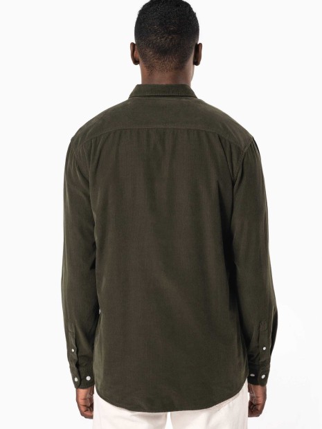 Chemises à personnaliser KARIBAN Chemise manches longues en velours homme 