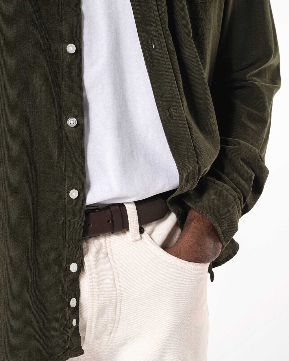 Chemises personnalisable KARIBAN Chemise manches longues en velours homme