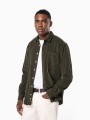 Chemises à personnaliser KARIBAN Chemise manches longues en velours homme 