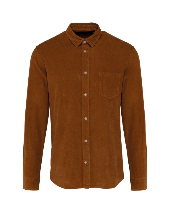 Chemises personnalisable KARIBAN Chemise manches longues en velours homme