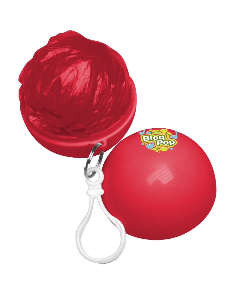 Jassen 4DO Xina regenponcho in bal met sleutelhanger voor bedrukking &amp; borduring