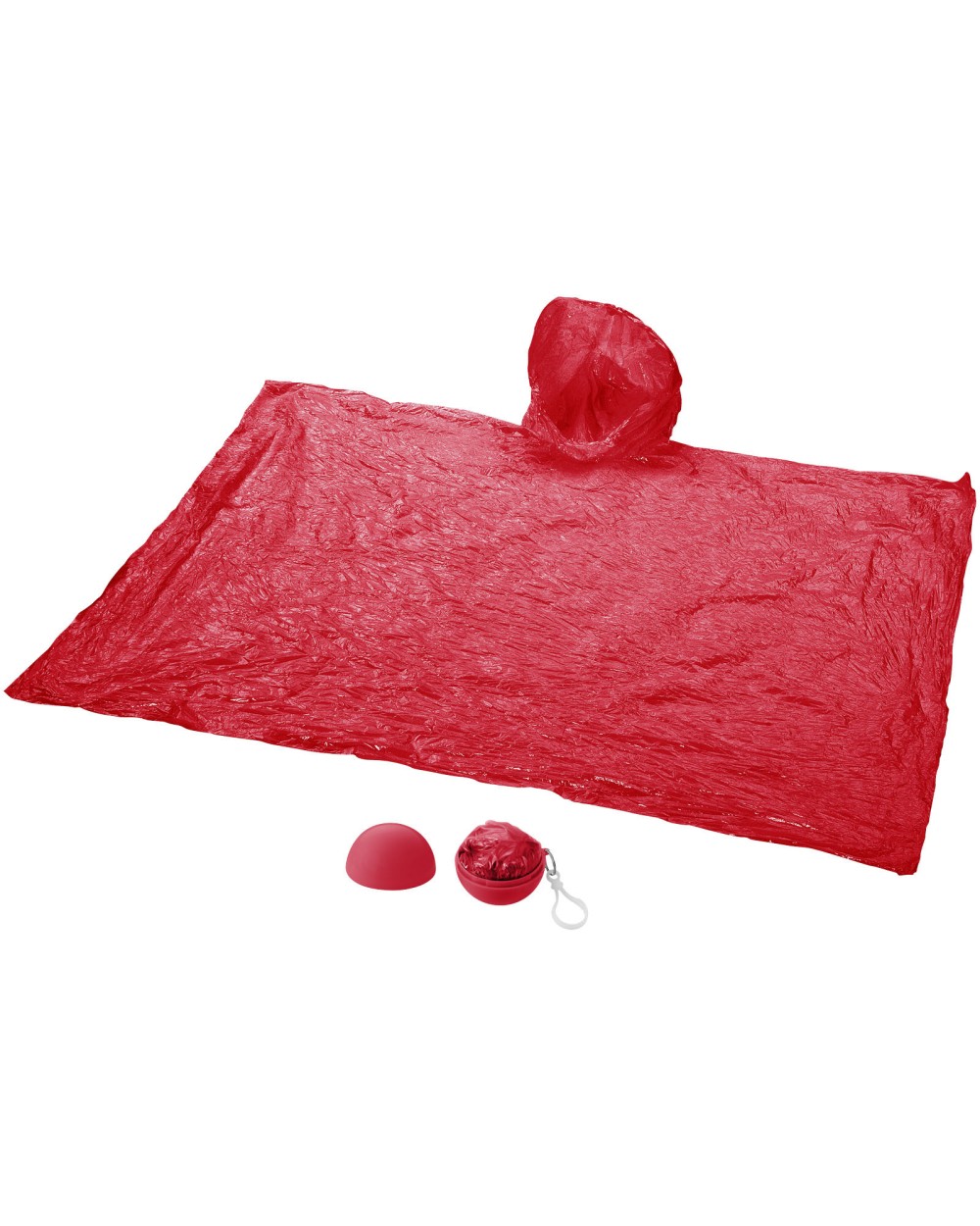 4DO Xina Regenponcho in ballförmiger Hülle mit Schlüsselanhänger Jacken personalisierbar