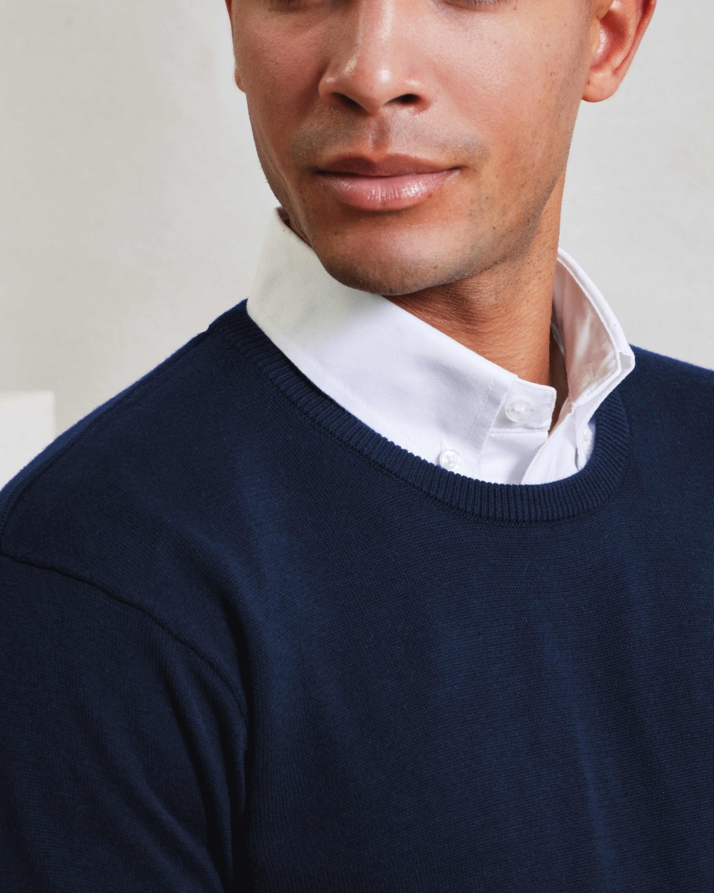 PREMIER Crew neck cotton-rich knitted sweater Sweatshirts personalisierbar