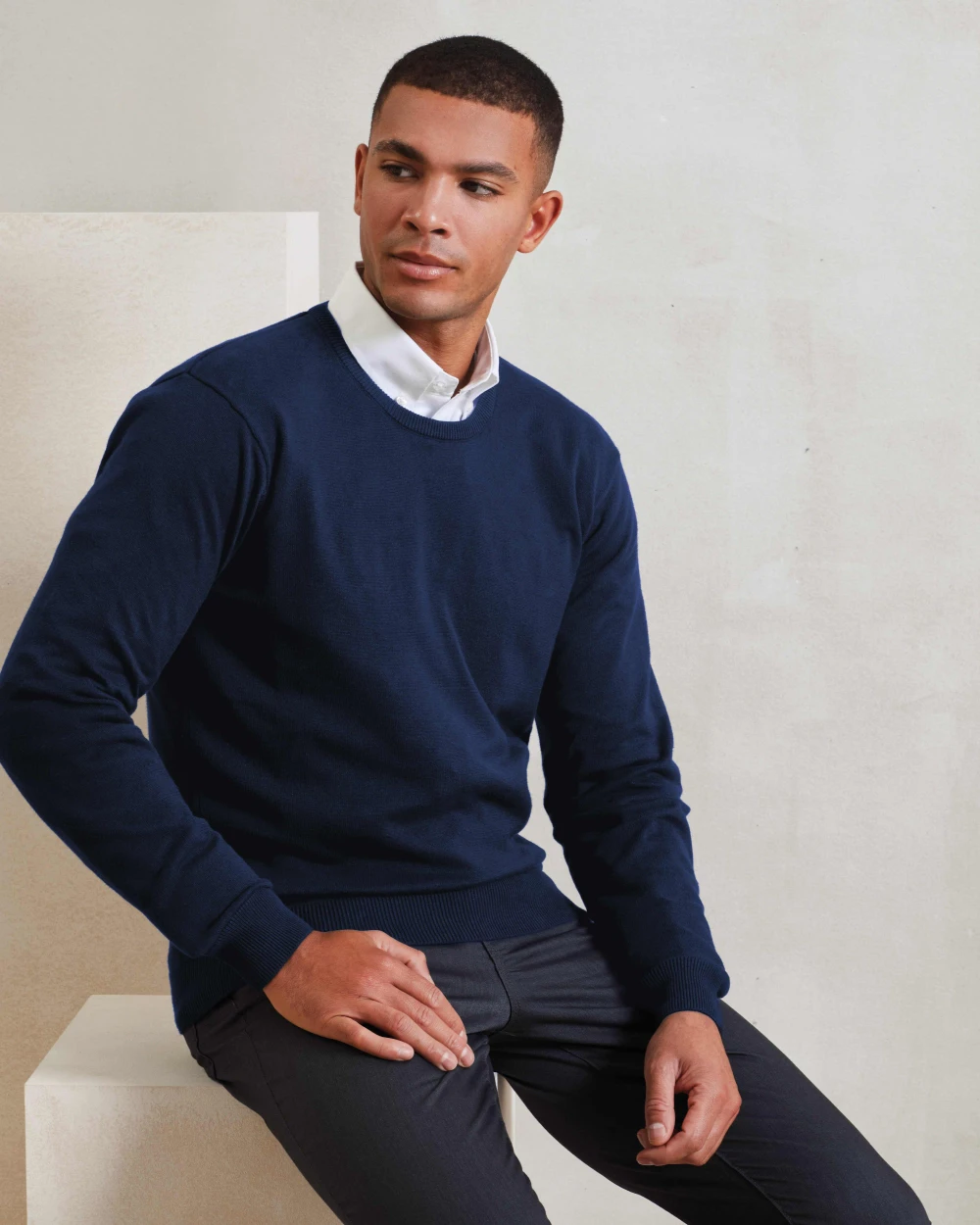 Sweat-shirts personnalisable PREMIER Pull ras-du-cou en coton majoritaire pour homme