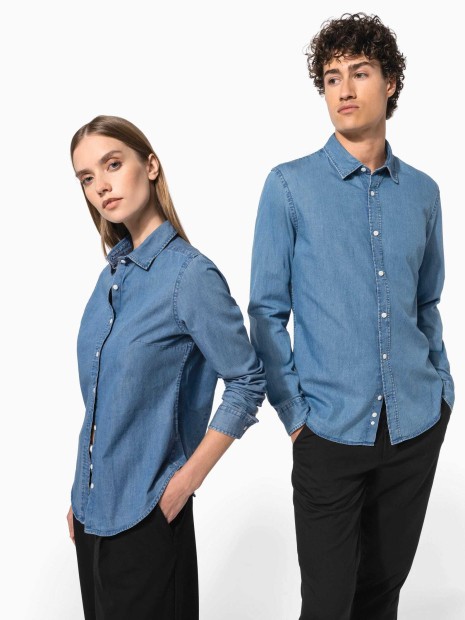 Chemises à personnaliser KARIBAN Chemise denim femme 