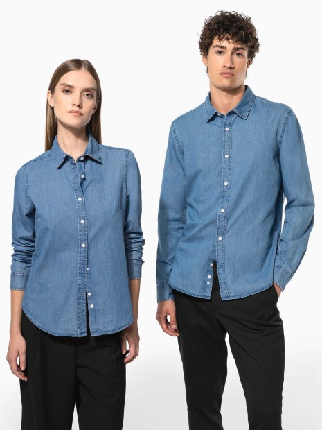 Chemises à personnaliser KARIBAN Chemise denim femme 
