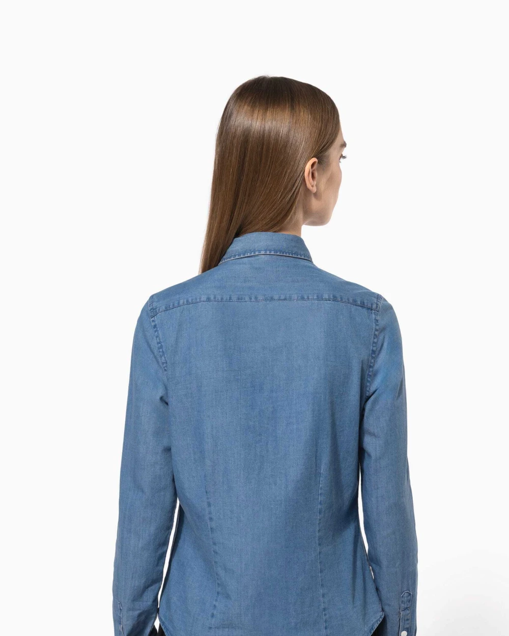 Hemden KARIBAN Damesblouse Denim voor bedrukking &amp; borduring