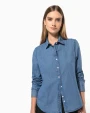 Hemden KARIBAN Damesblouse Denim voor bedrukking &amp; borduring