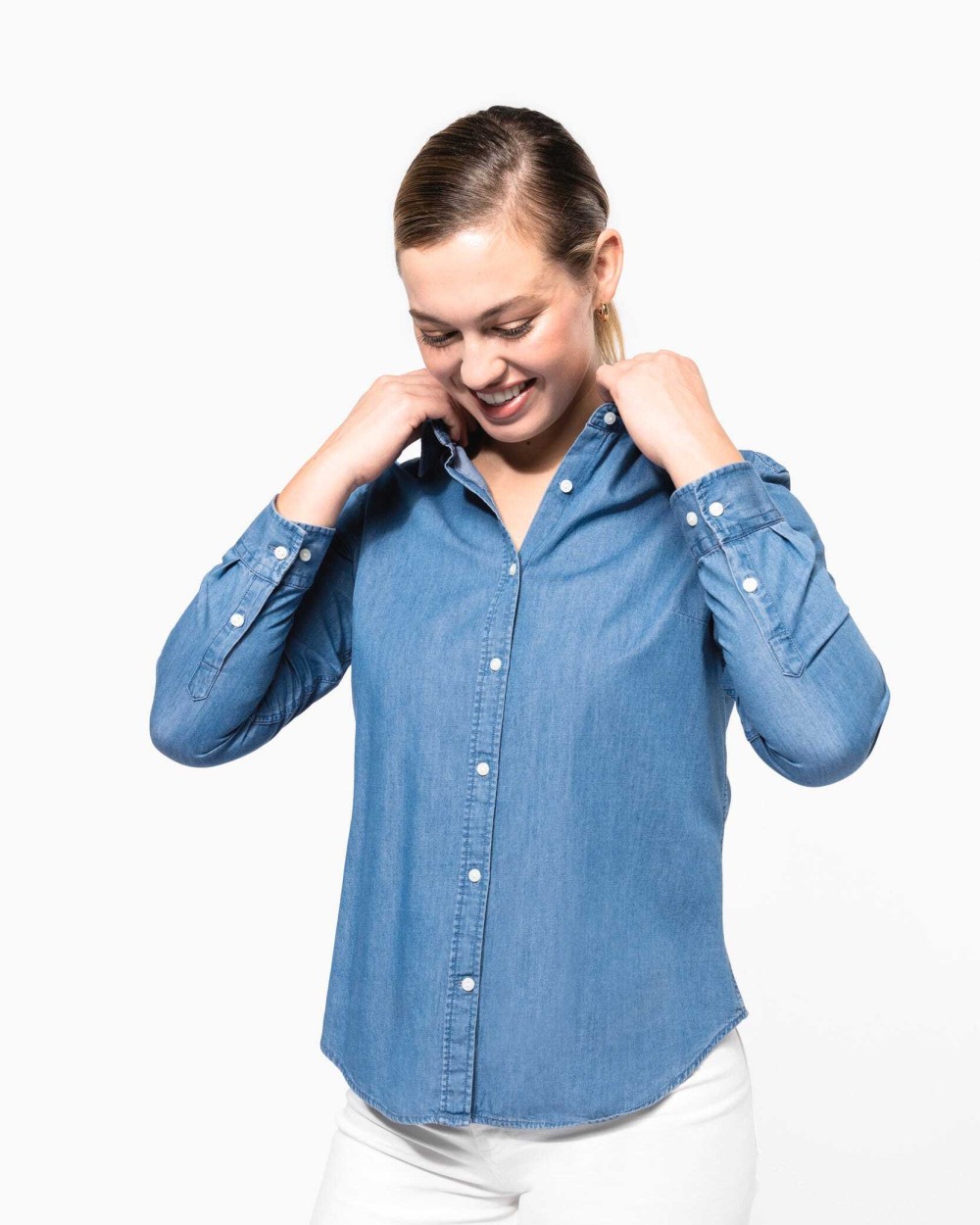 Chemises personnalisable KARIBAN Chemise denim femme
