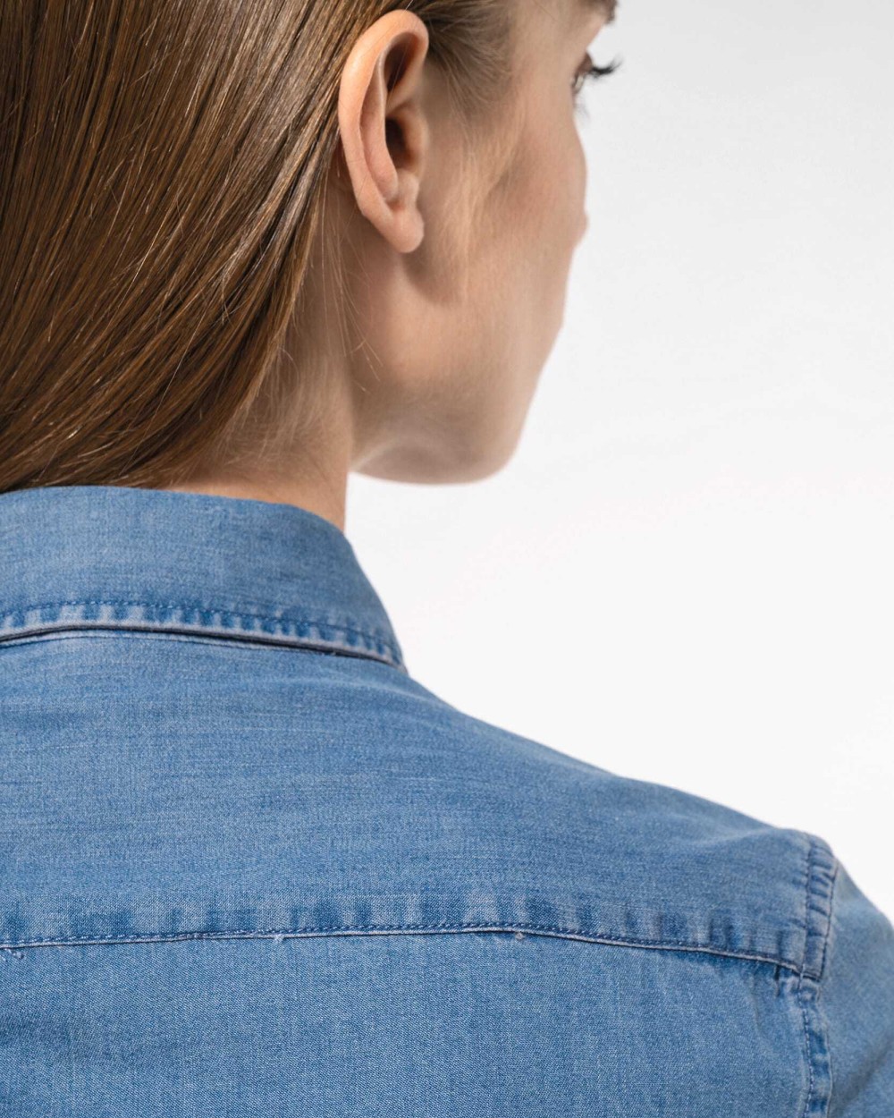 Hemden KARIBAN Damesblouse Denim voor bedrukking &amp; borduring