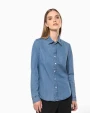 Hemden KARIBAN Damesblouse Denim voor bedrukking &amp; borduring