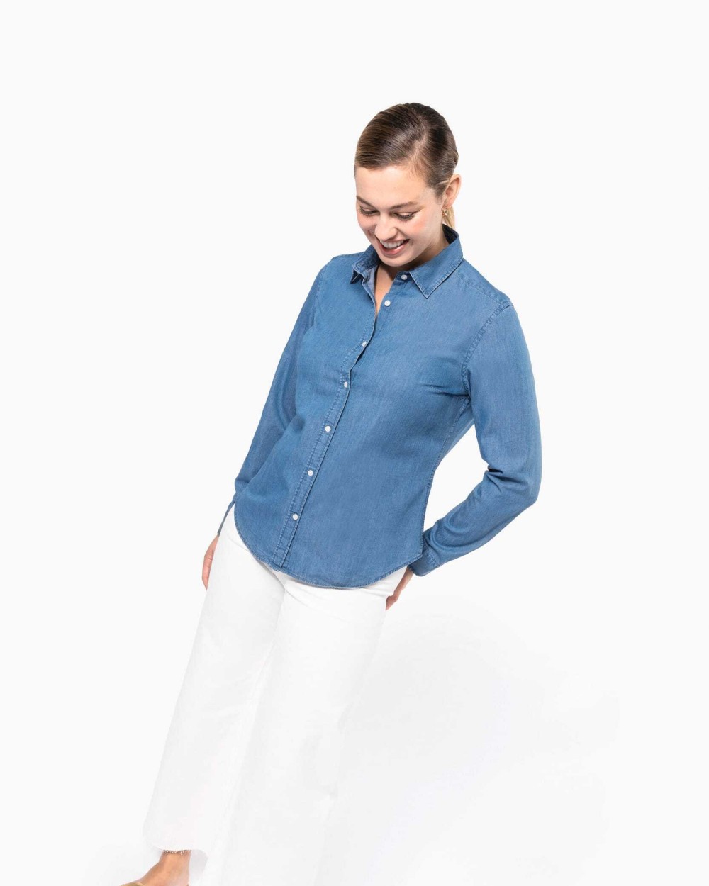 Chemises personnalisable KARIBAN Chemise denim femme