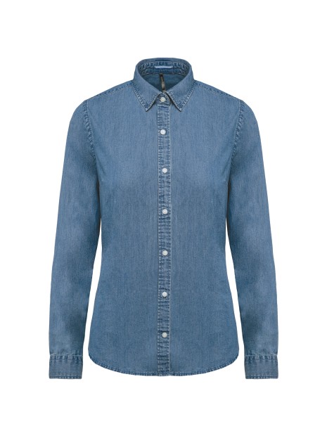 KARIBAN Chemise denim femme /api/colors/366f8321-4126-4930-8860-4c04653a3eb5 personnalisable