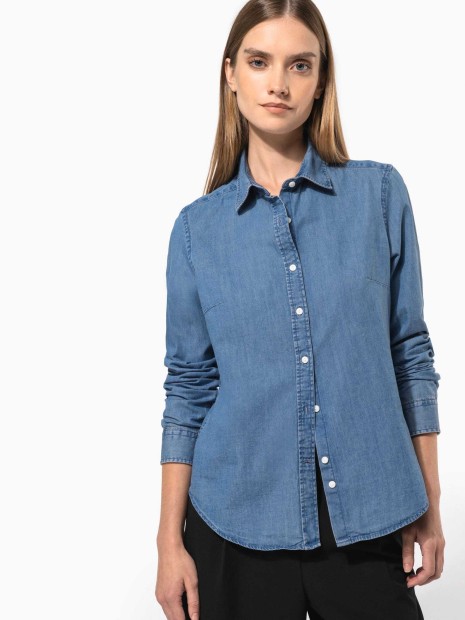 Chemises à personnaliser KARIBAN Chemise denim femme 