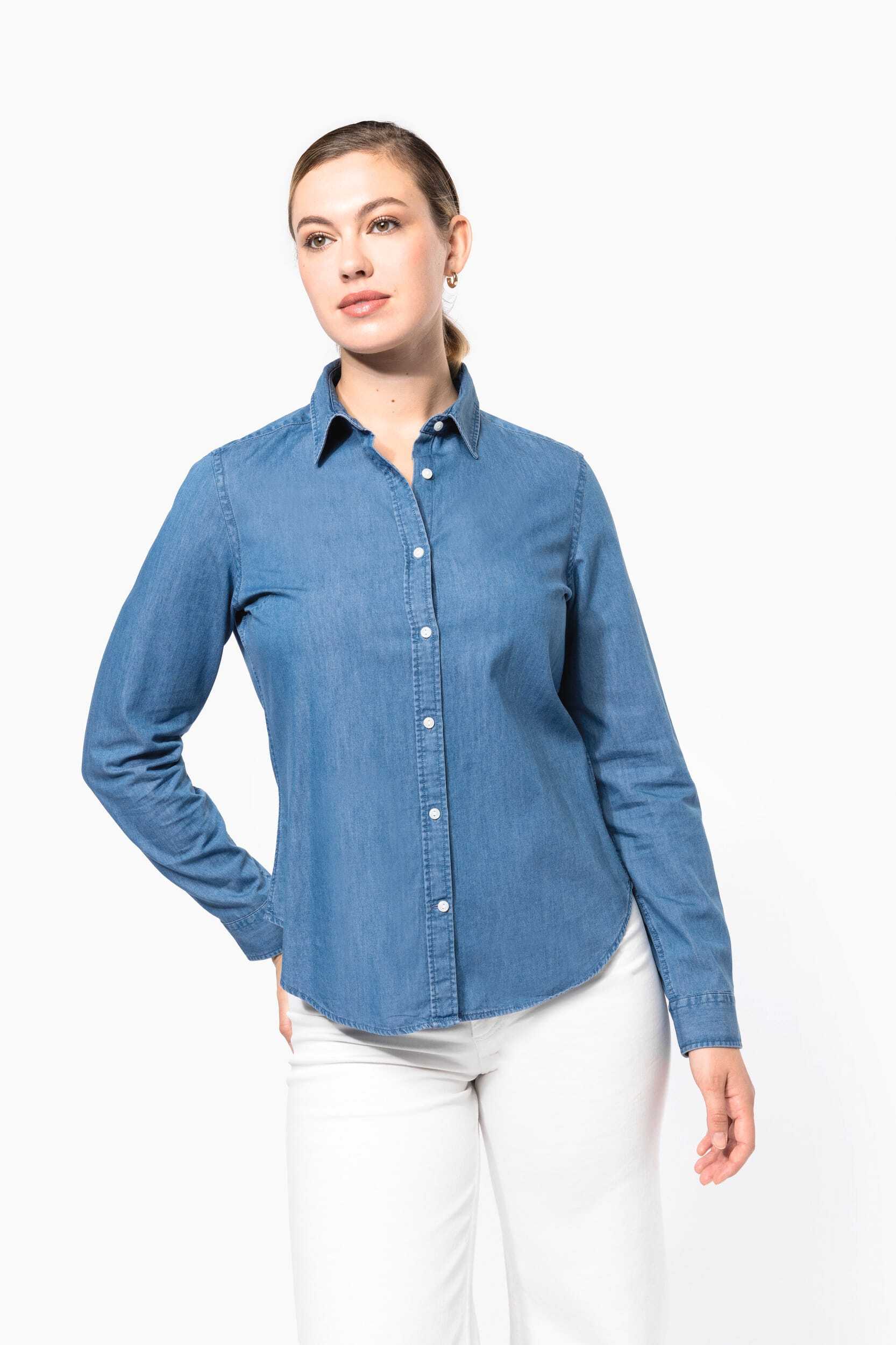 Chemises personnalisable KARIBAN Chemise denim femme