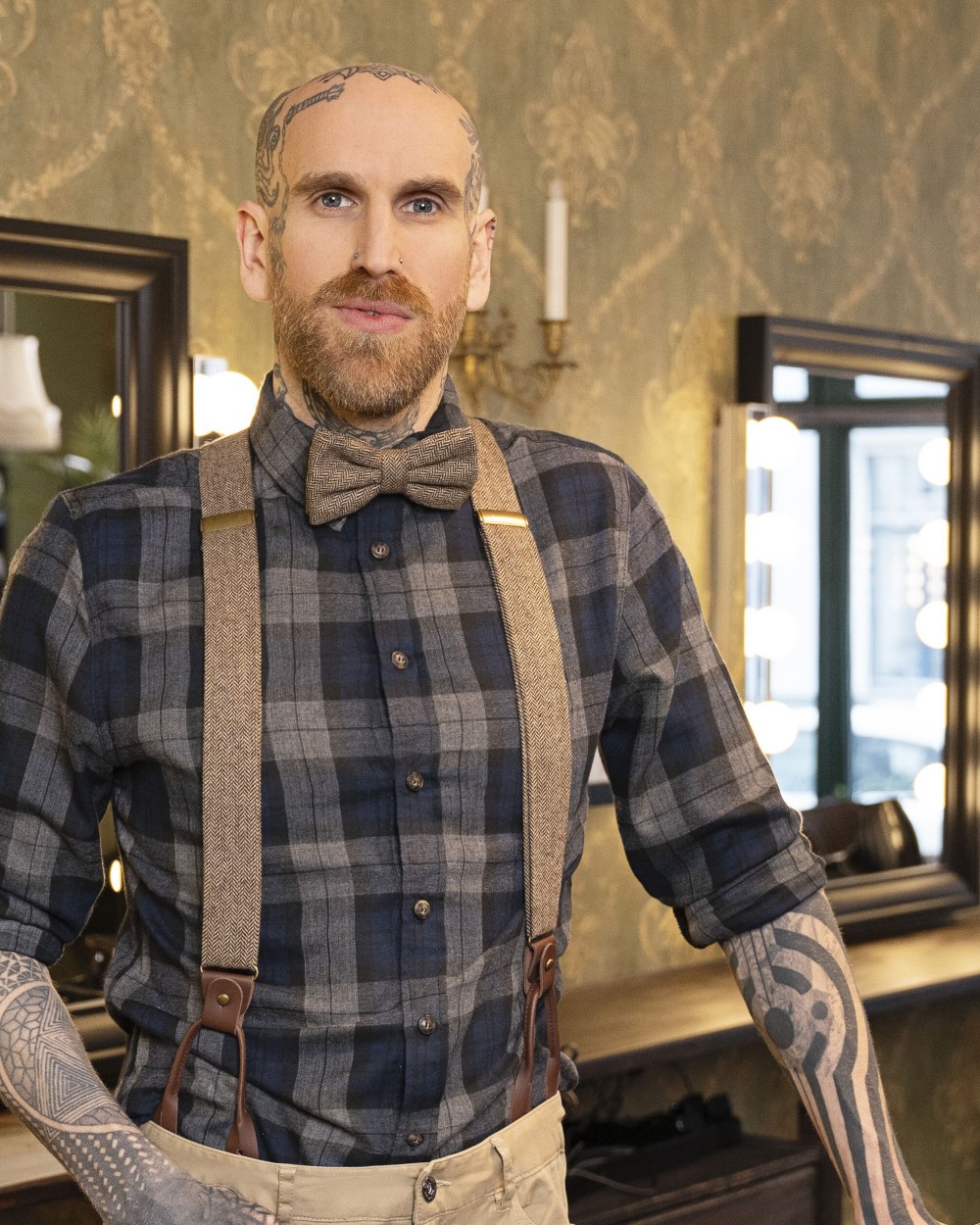 KARLOWSKY SUSPENDERS URBAN-HERRINGBONE Hosen personalisierbar