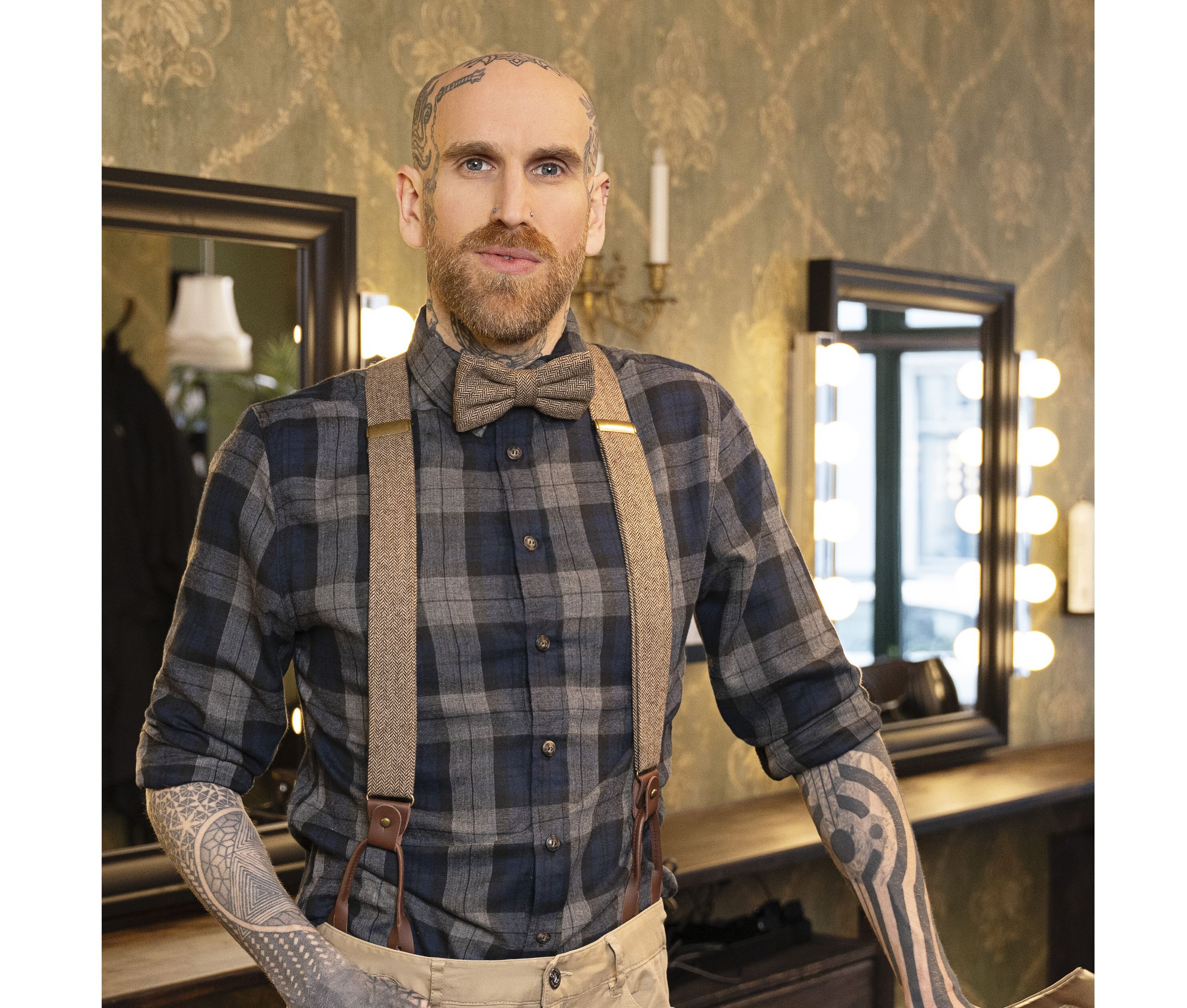 KARLOWSKY SUSPENDERS URBAN-HERRINGBONE Hosen personalisierbar