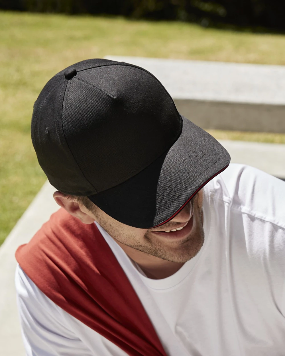 Casquettes personnalisable BEECHFIELD EARTHAWARE® CLASSIC ORGANIC COTTON 5 PANEL CAP - SANDWICH PEAK